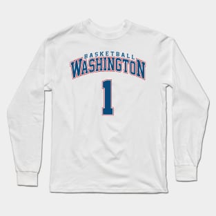 Washington Basketball - Player Number 1 Long Sleeve T-Shirt